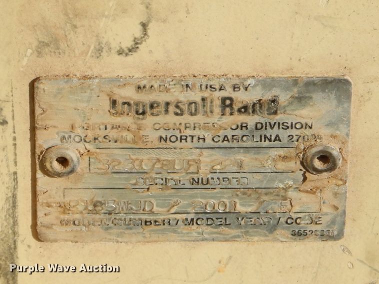 image for item GG9720 Ingersoll Rand 185 air compressor
