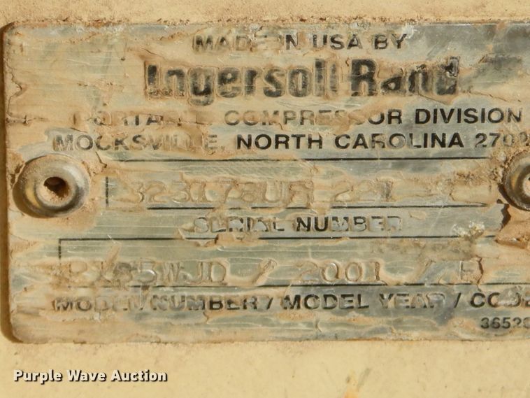 image for item GG9720 Ingersoll Rand 185 air compressor