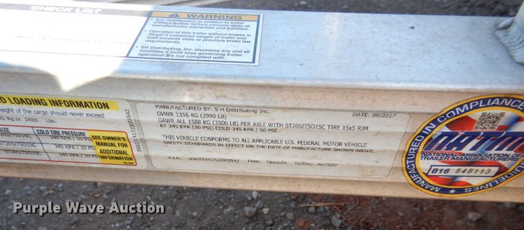 image for item GK9029 2017 Sport Haven utility trailer