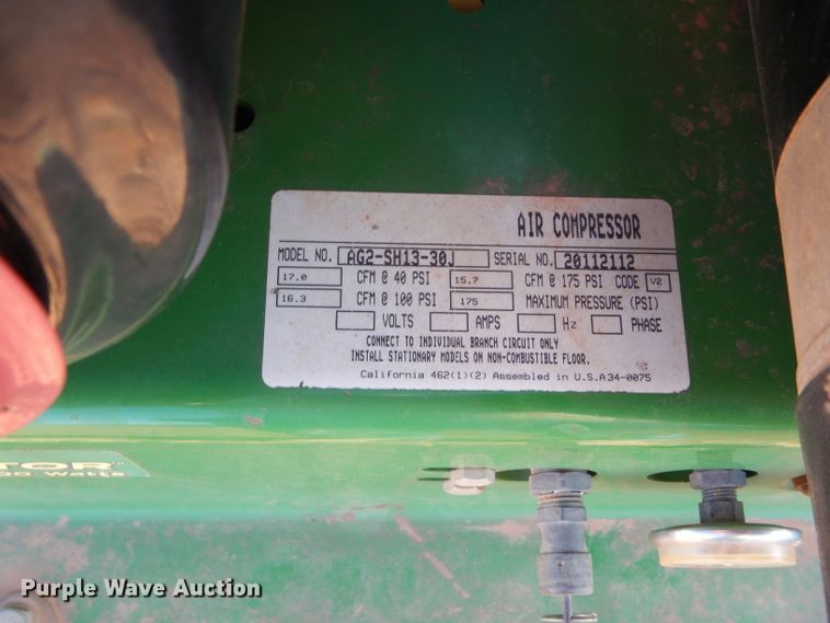 image for item GK9030 John Deere AC2-CH35H-30 air compressor
