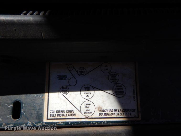 image for item GK9043 1996 Ford F350 Crew Cab utility bed pickup truck