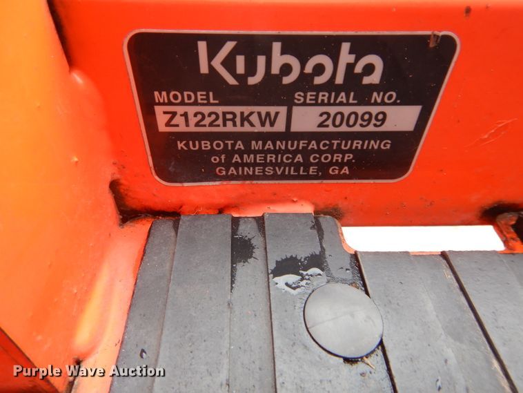 image for item GK9051 Kubota Z122RKW ZTR lawn mower