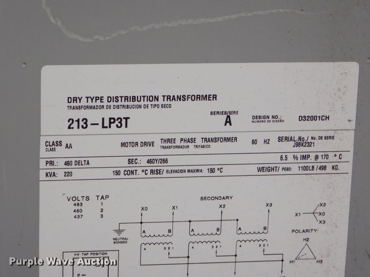 image for item GM9475 Challenger Delta 460Y/266 pad mount transformer