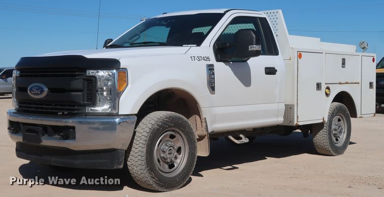 image for item GS9754 2017 Ford F350 Super Duty XL utility bed pickup truck