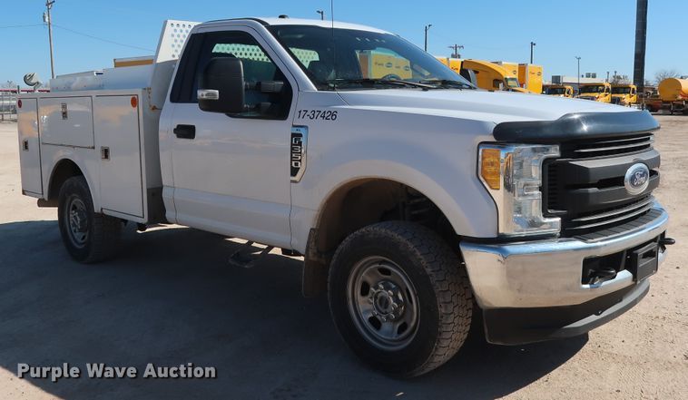 image for item GS9754 2017 Ford F350 Super Duty XL utility bed pickup truck