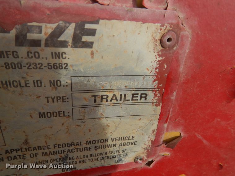 image for item GW9489 1998 Trail-Eze D10R24 tilt deck equipment trailer