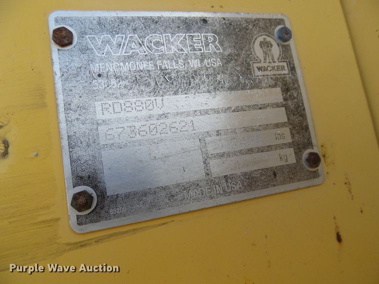 image for item DD1751 Wacker RD880 double drum roller