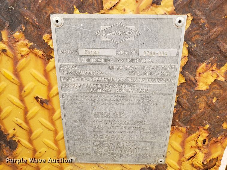 image for item DD2601 Blaw Knox RW-195 road widener