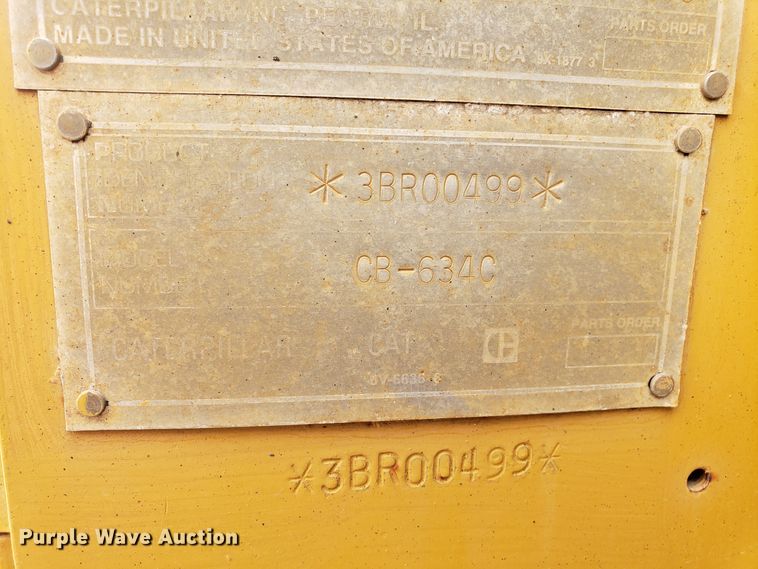 image for item DD2625 2000 Caterpillar CB-634C double drum vibratory roller