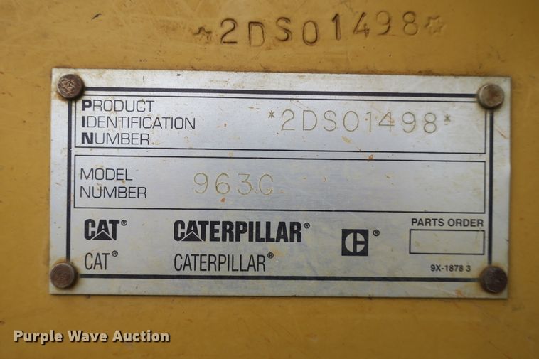 image for item DF5104 2001 Caterpillar 963C  track loader