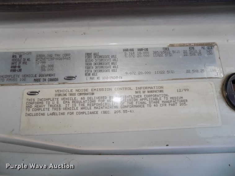 image for item DG2531 2000 Sterling L-Line roll-off container truck