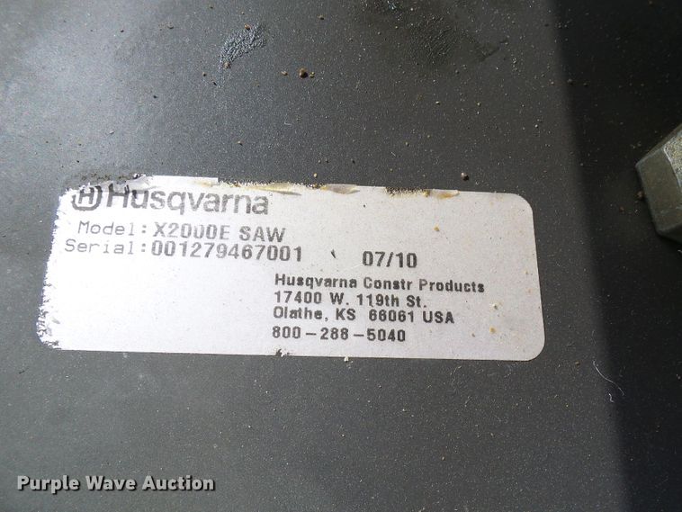 image for item DG5567 2010 Husqvarna Soff Cut X2000E concrete saw
