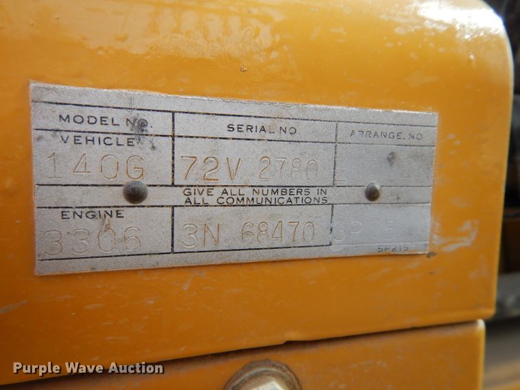 image for item DH4426 1978 Caterpillar 140G motor grader