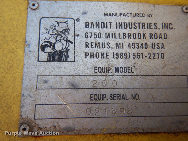image for item DH5082 2007 Bandit 200 wood chipper