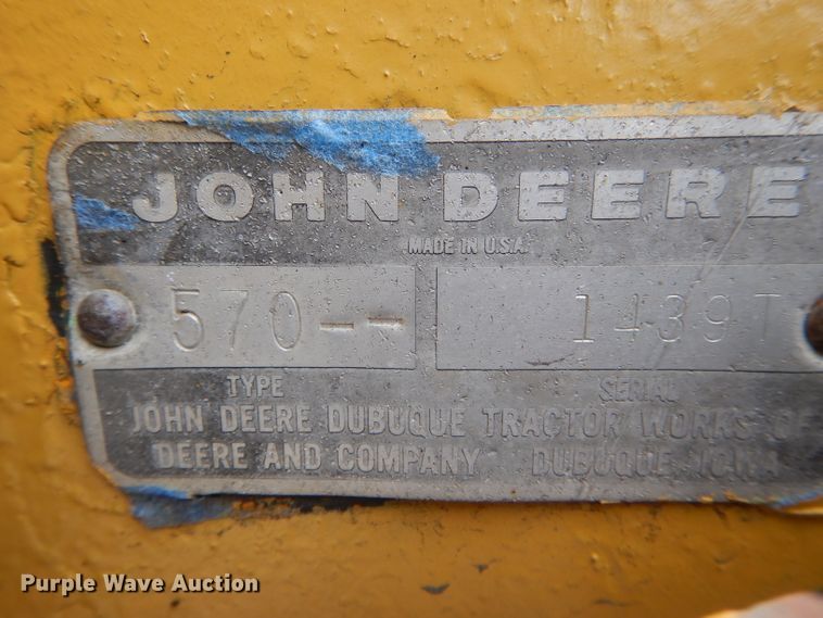 image for item DH6436 John Deere 570 motor grader