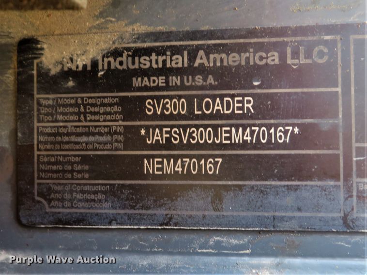 image for item DI2076 2014 Case SV300  skid steer loader