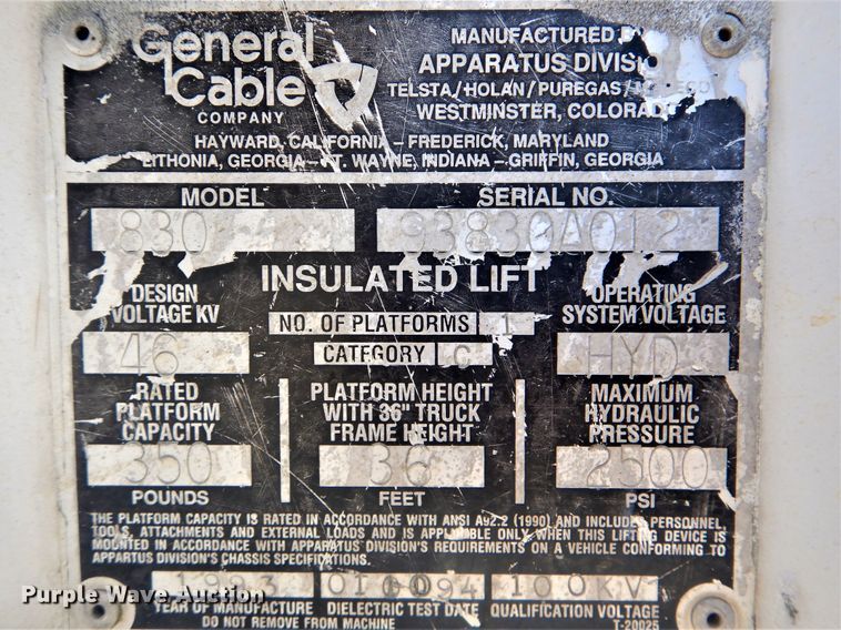 image for item DI2461 1994 Ford F700 bucket truck