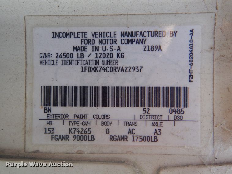 image for item DI2461 1994 Ford F700 bucket truck