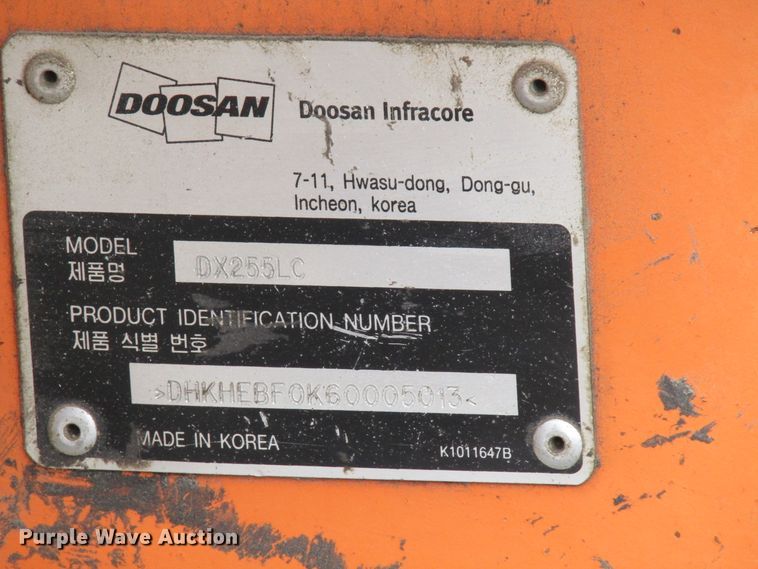 image for item FD9375 2008 Doosan DX255LC excavator
