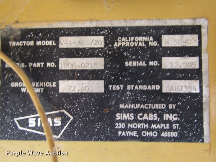 image for item FD9378 Case W14 wheel loader