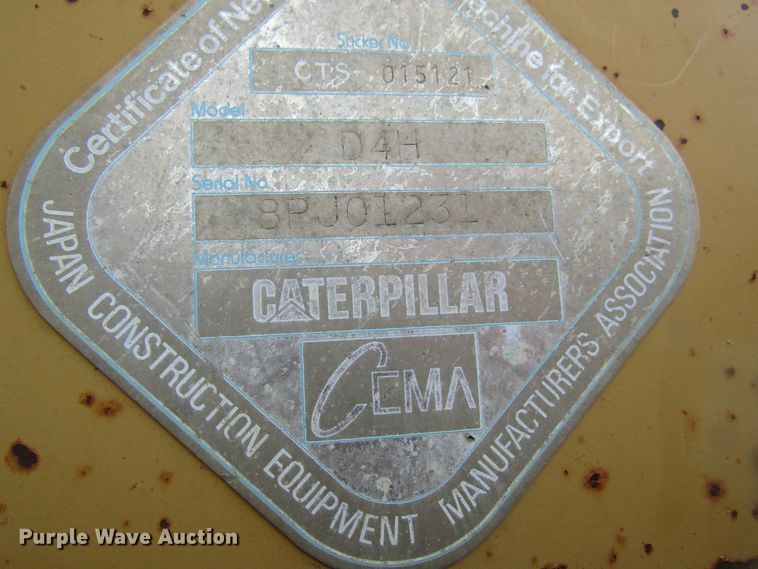 image for item FD9379 1995 Caterpillar D4H XL dozer