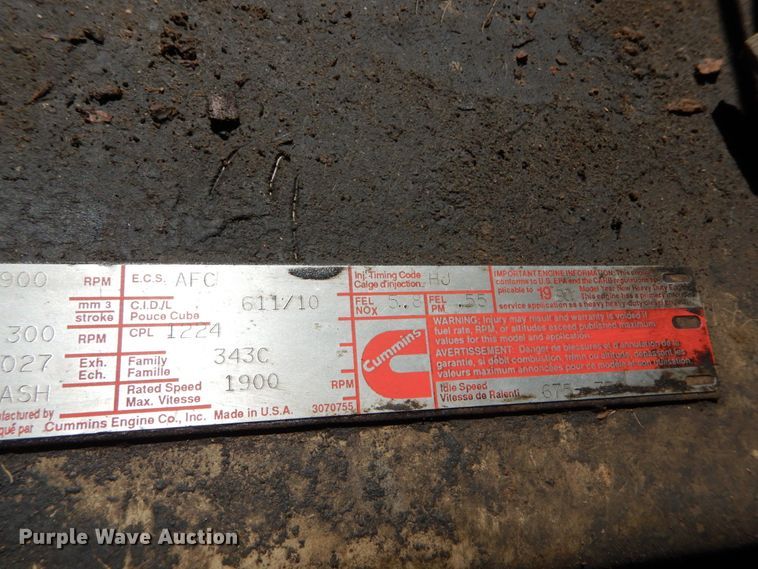 image for item GB9795 1990 Ford L9000 flat dump bed truck