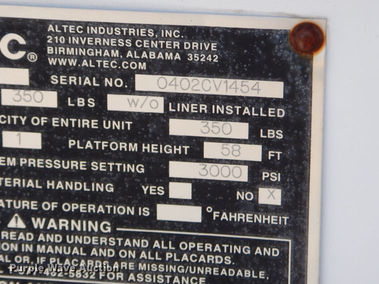 image for item GG9722 2003 International 4200 forestry bucket truck