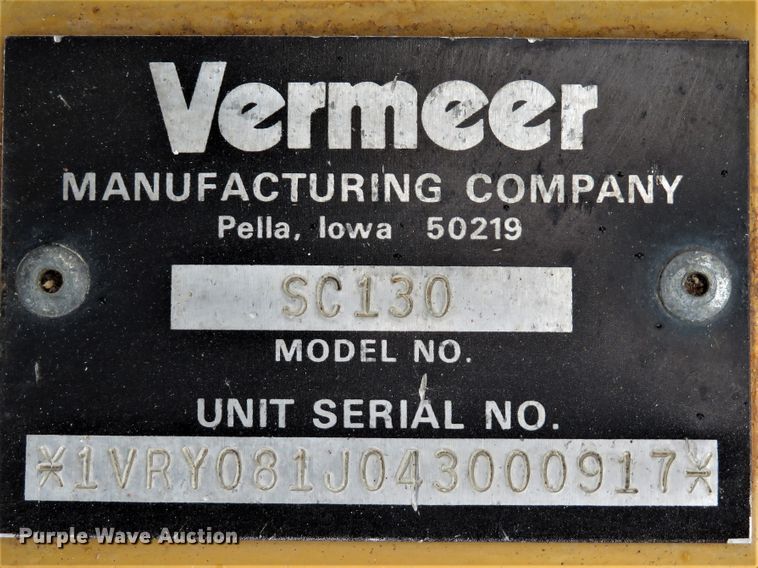 image for item GI9156 2004 Vermeer SC130 stump grinder