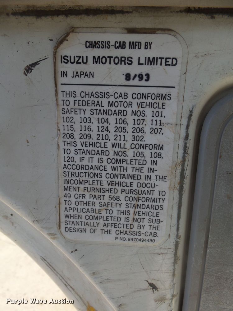 image for item GV9756 1994 GMC W5 flatbed truck