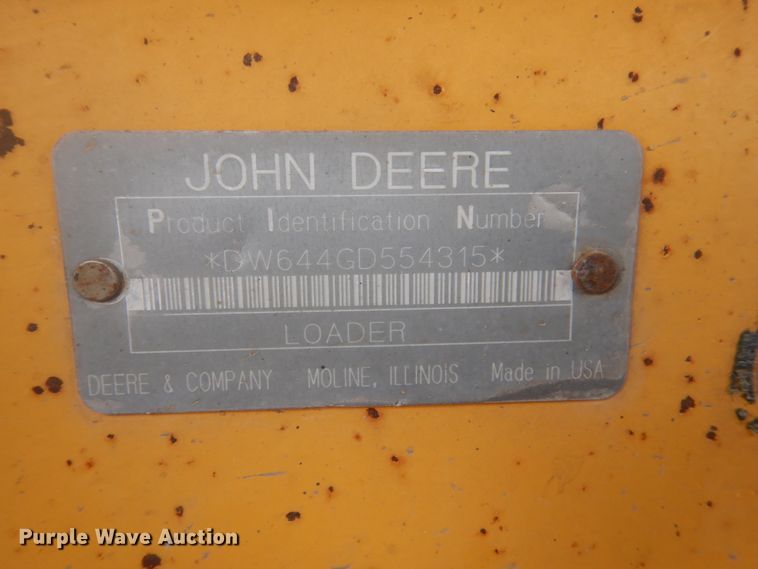 image for item GW9490 1996 John Deere 644G wheel loader