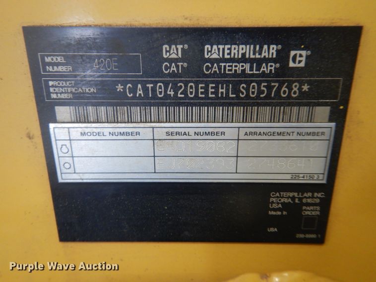 image for item GW9513 2008 Caterpillar 420E backhoe