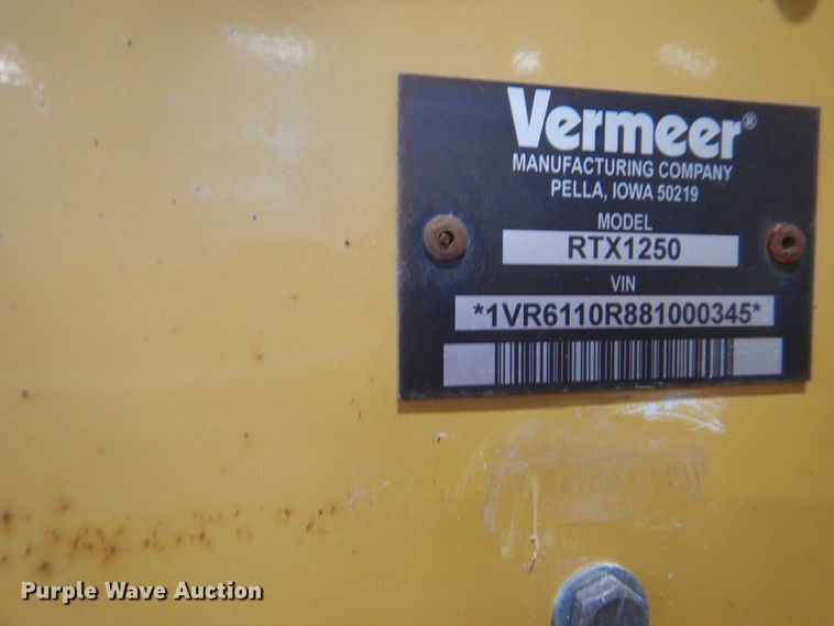 image for item GW9514 2008 Vermeer RTX1250 trencher