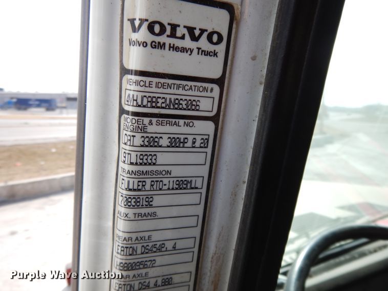 image for item DF5907 1998 Volvo WG64 Akzo Nobel slurry truck