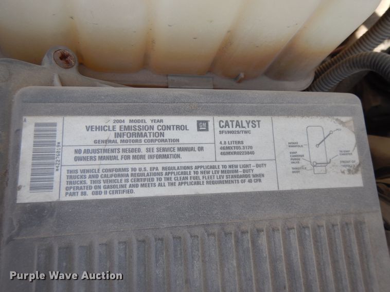 image for item DF5911 2004 Chevrolet Silverado 1500 pickup truck