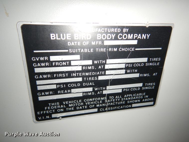 image for item DF7389 2001 Blue Bird LTC40 coach bus