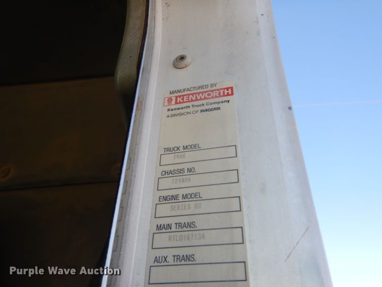 image for item DF7400 1996 Kenworth T600 semi truck