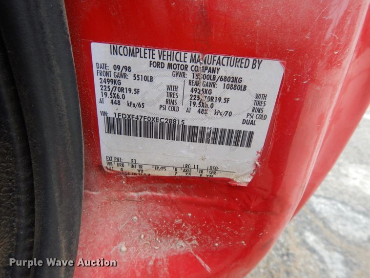 image for item DG6286 1999 Ford F450 Super Duty dump truck