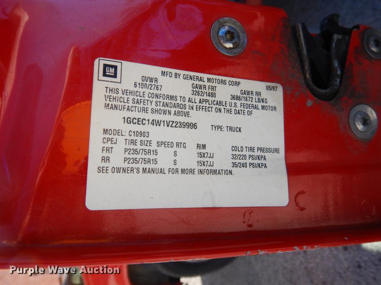 image for item DG6314 1997 Chevrolet C1500 pickup