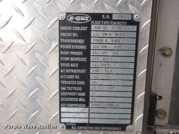 image for item ER9976 1997 Emergency One pumper fire truck