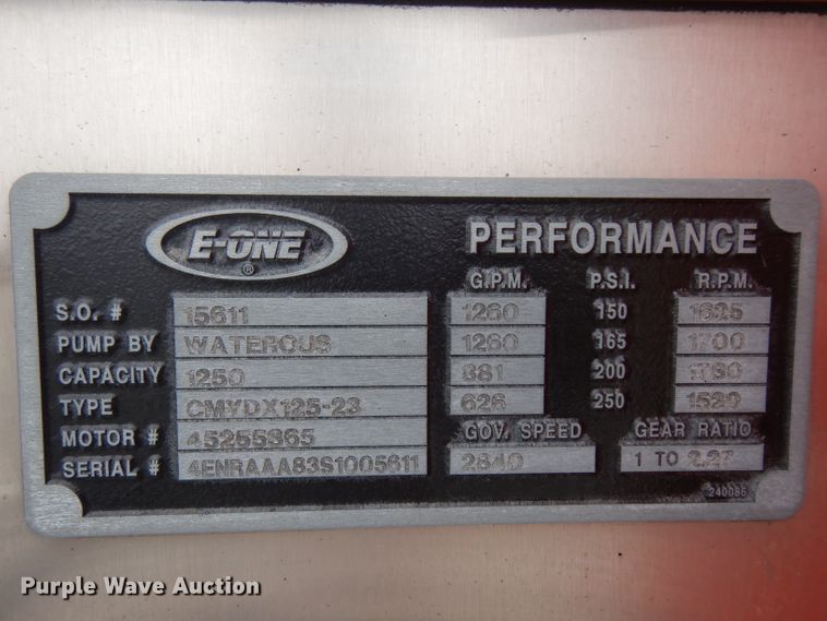 image for item ER9979 1995 Emergency One pumper fire truck