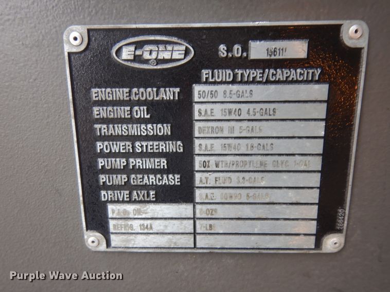 image for item ER9979 1995 Emergency One pumper fire truck