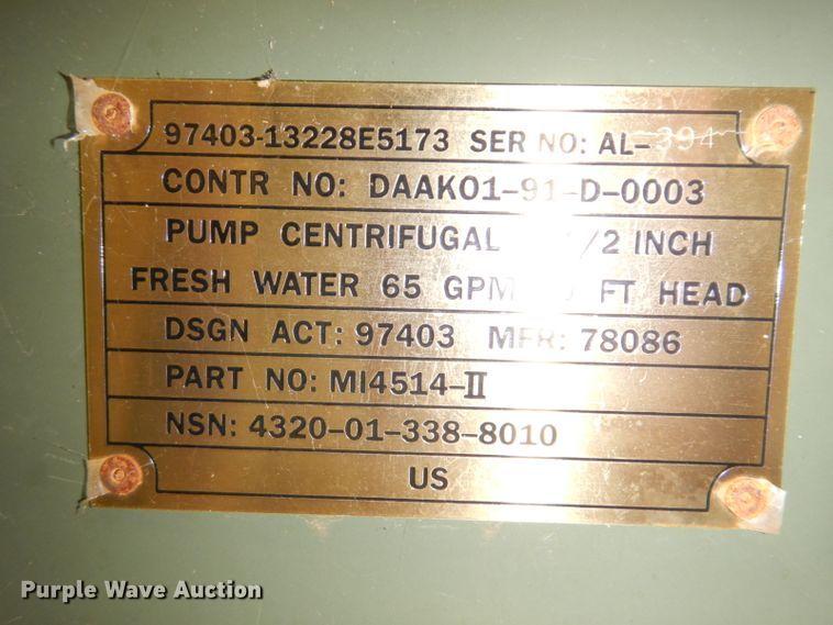 image for item FF9124 (2) centrifugal pumps