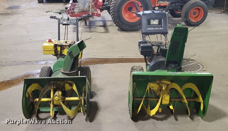 image for item GB9817 (2) John Deere snow blowers