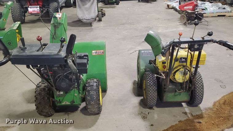 image for item GB9817 (2) John Deere snow blowers