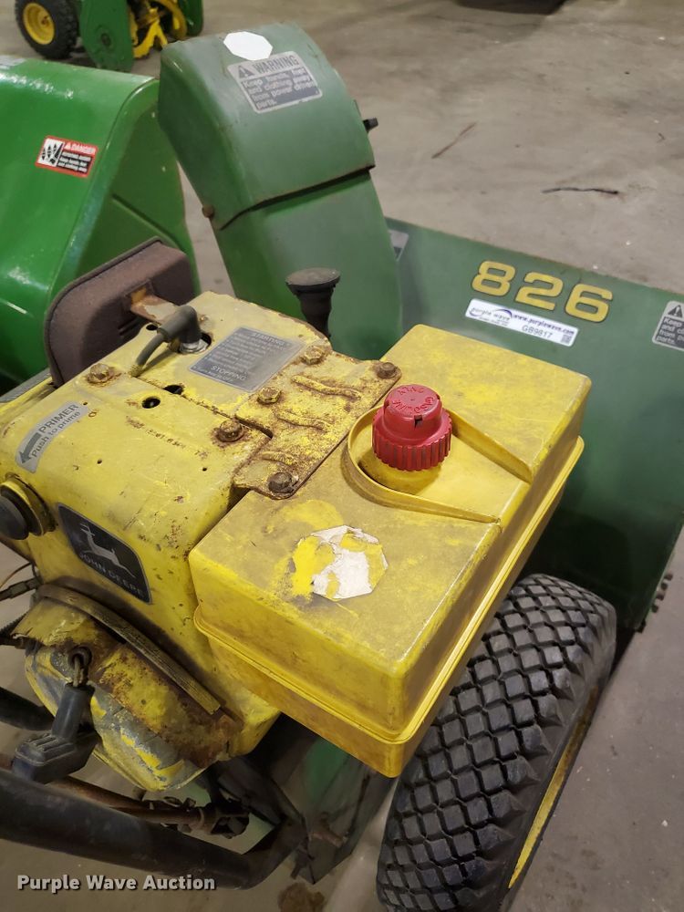 image for item GB9817 (2) John Deere snow blowers