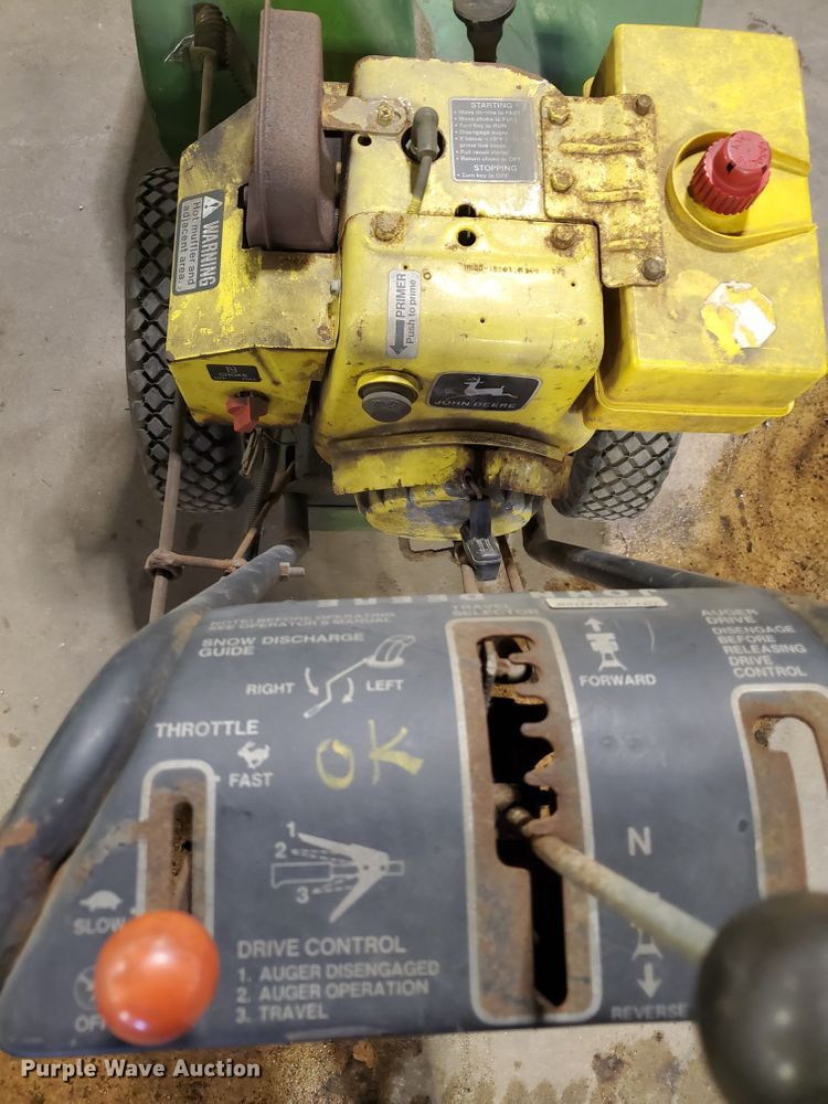 image for item GB9817 (2) John Deere snow blowers