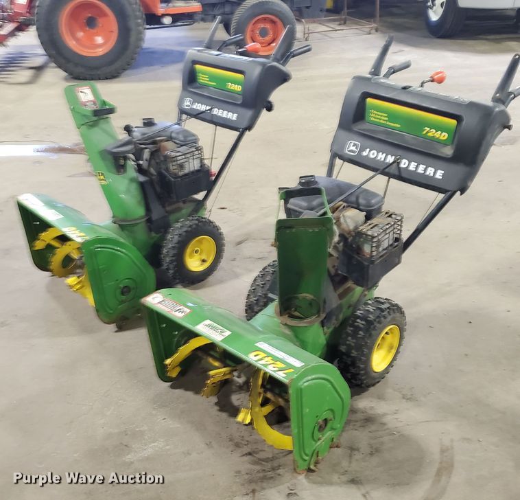 image for item GB9818 (2) John Deere 724D snow blowers