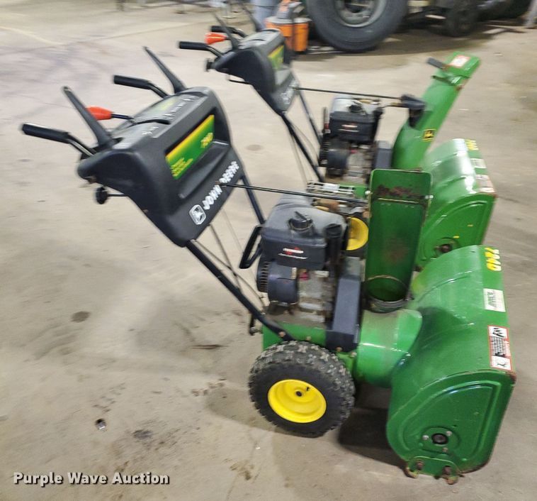 image for item GB9818 (2) John Deere 724D snow blowers