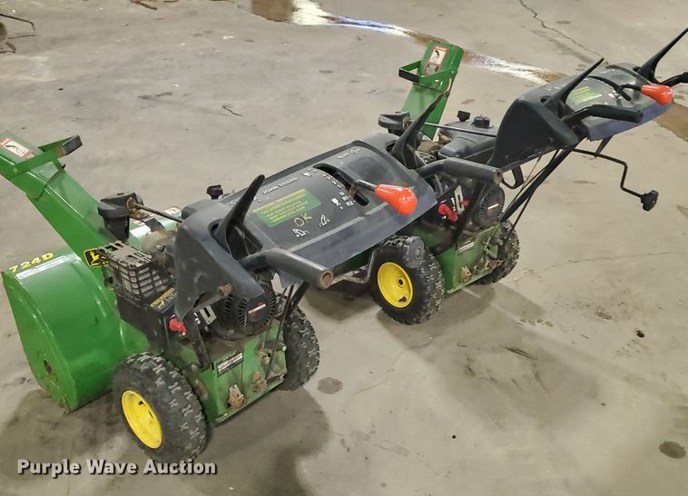image for item GB9818 (2) John Deere 724D snow blowers