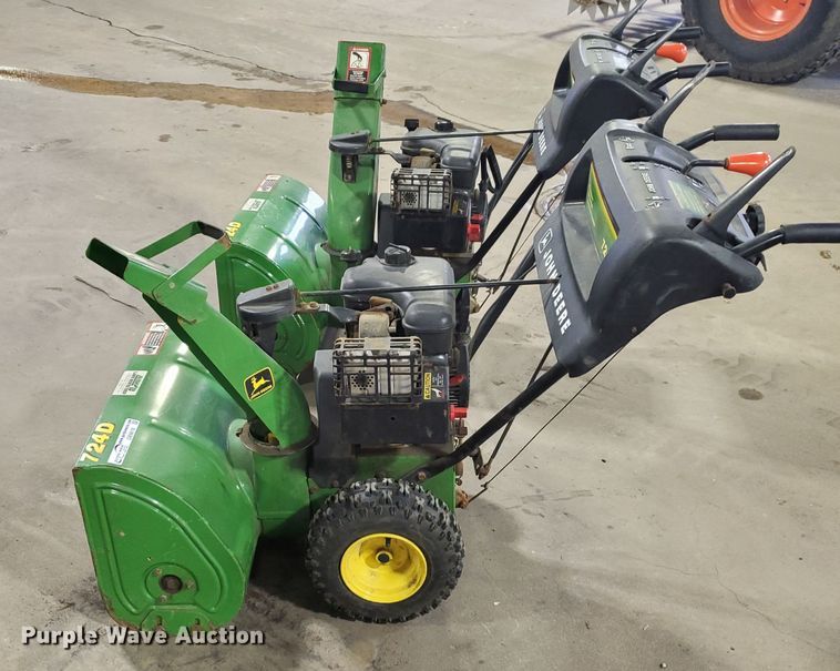 image for item GB9818 (2) John Deere 724D snow blowers